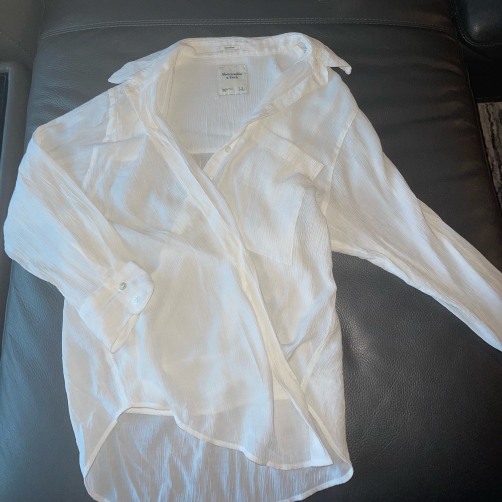 Abercrombie & Fitch Oversized White Button Down